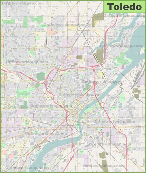 map toledo|Large detailed map of Toledo .